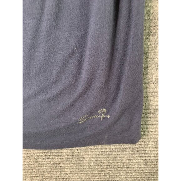 Seven 7 Womens Size Small Navy Blue Cap Sleeve Midi Dress Wrap Look - Picture 5 of 5